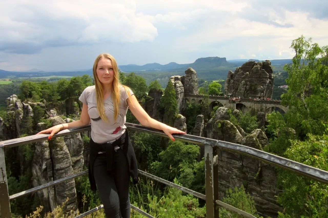 Most Bastei Szwajcaria Saksońska panorama