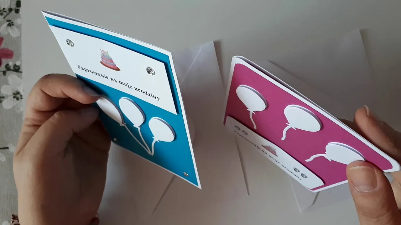 przykłady zaproszeń urodzinowych DIY dla dzieci