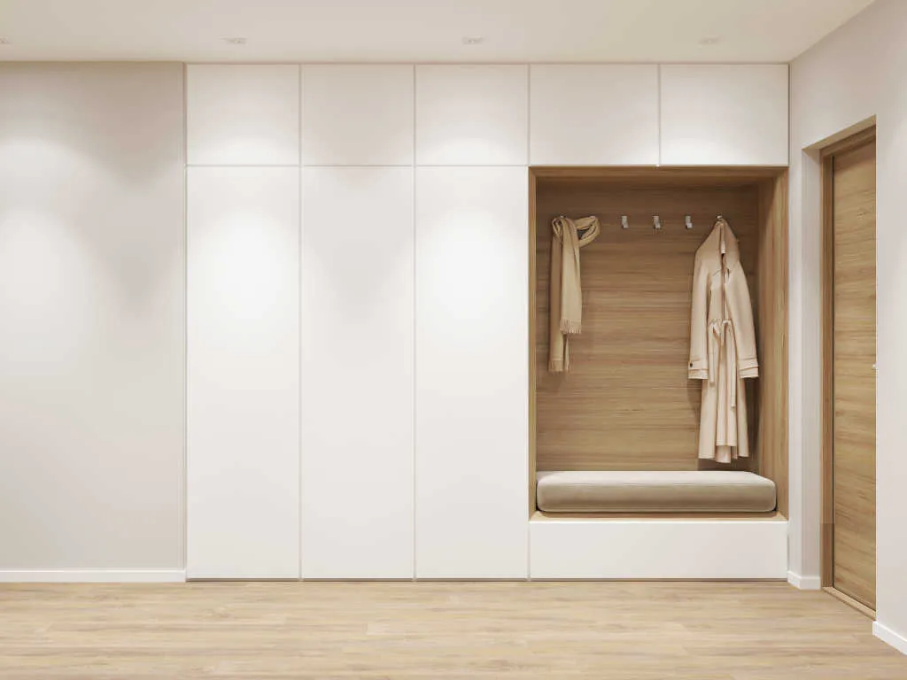 przedpokój szafa na wymiar siedzisko schowek