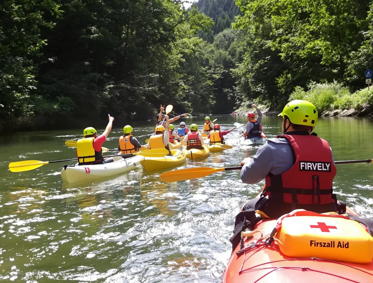 zagrożenia na kajakach rzeka przeszkody