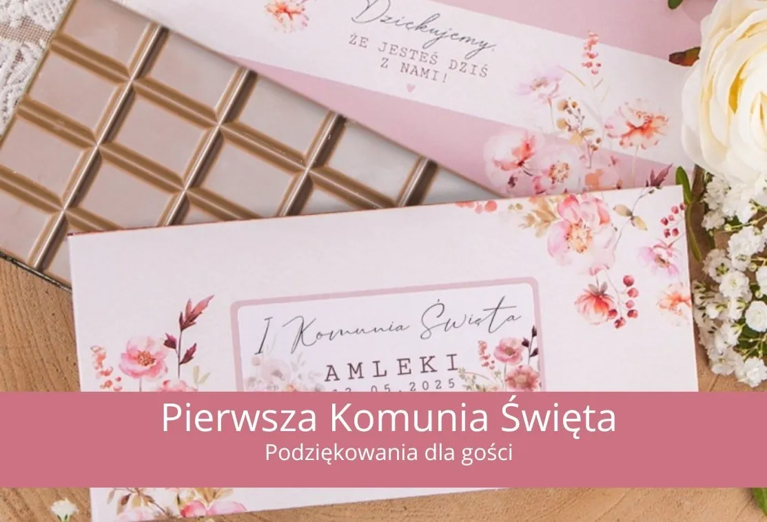 Różnorodne podziękowania komunijne DIY przykłady