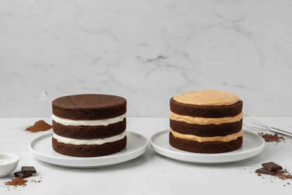 składniki na biszkopt czekoladowy w temperaturze pokojowej