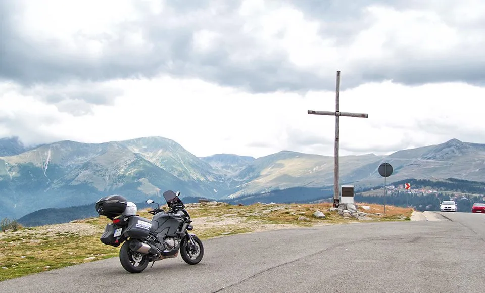 Transalpina motocyklem widoki