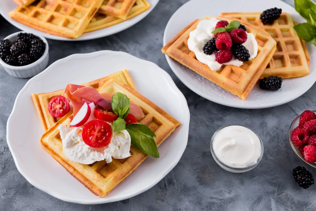 gofry z nietypowymi dodatkami