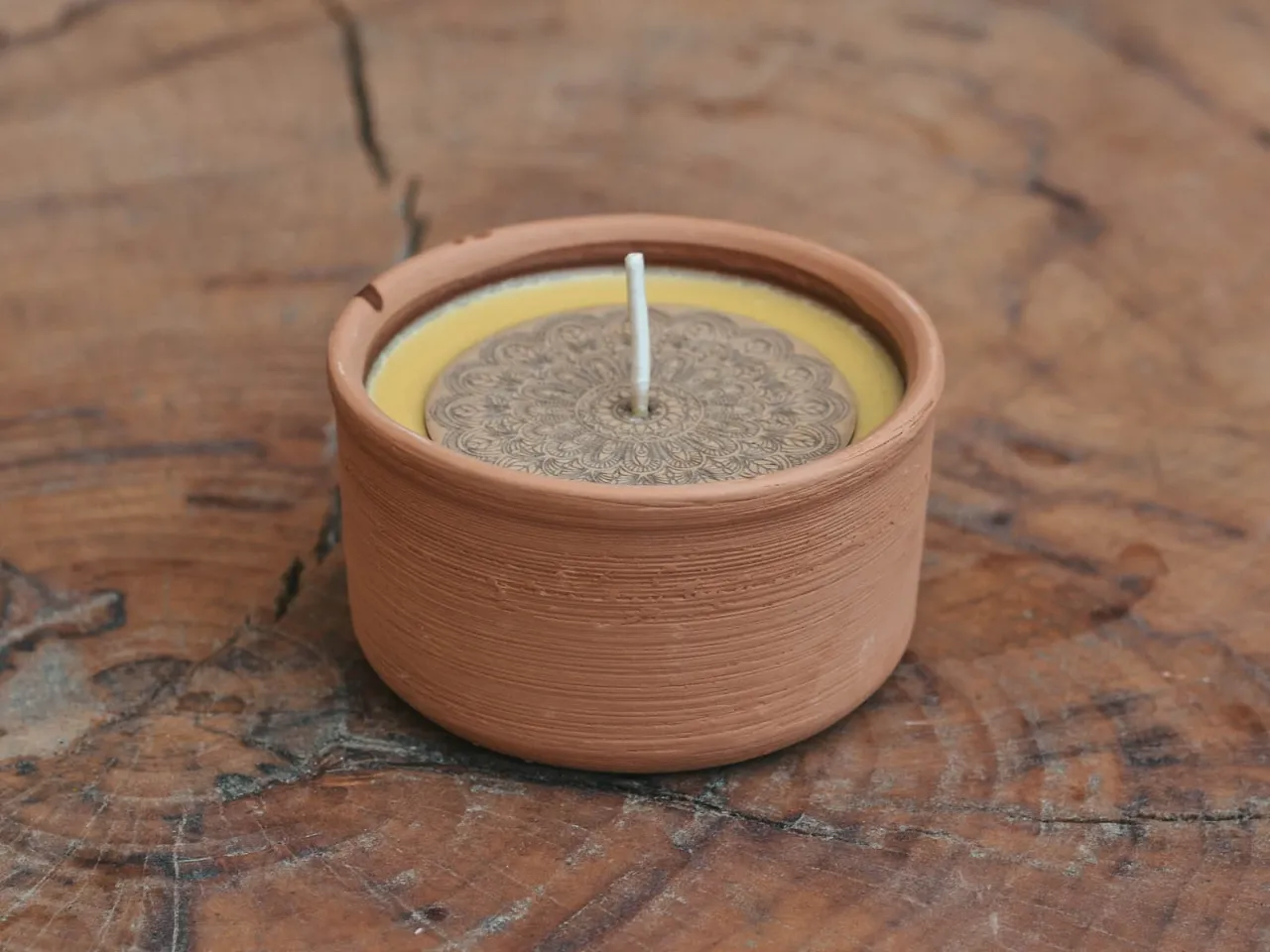 Materiały do świecy ogrodowej wosk knot naczynie