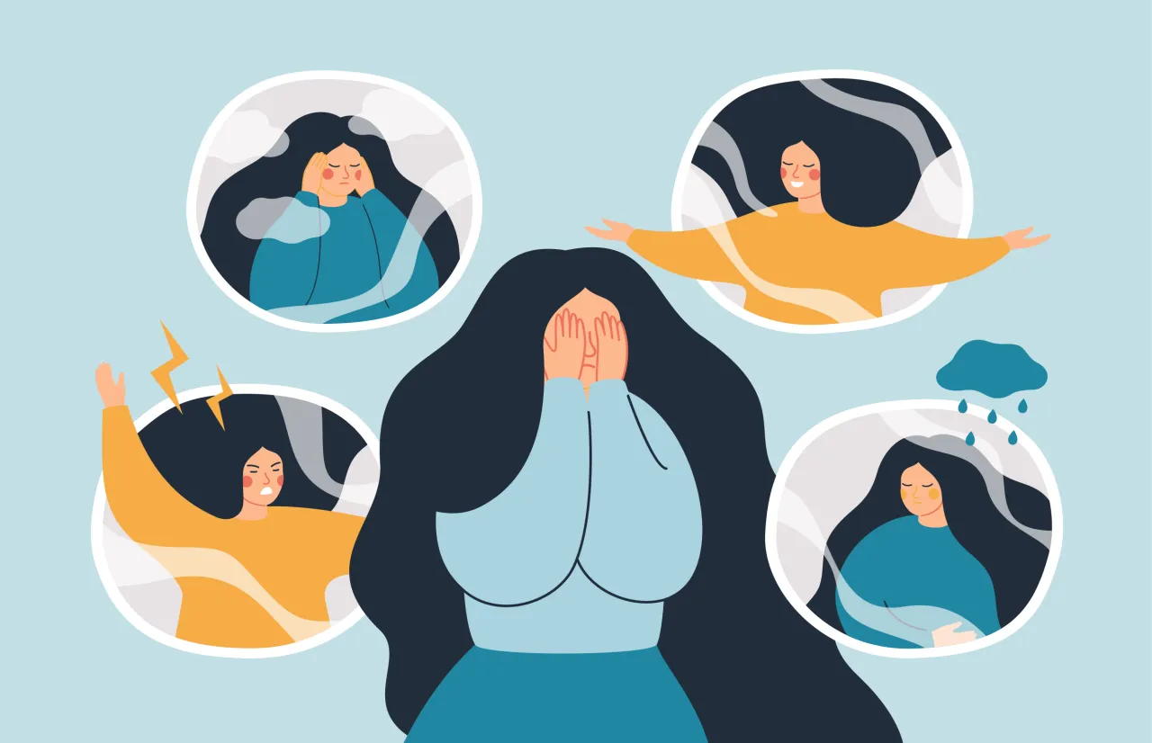 Objawy zaburzeń tożsamości ilustracja