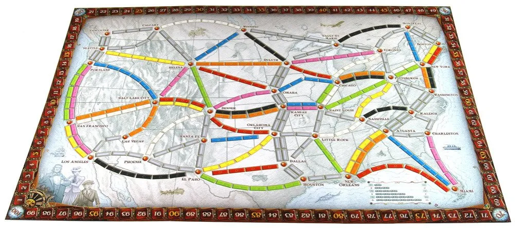 Wsiąść do Pociągu Europa vs USA plansza pudełko