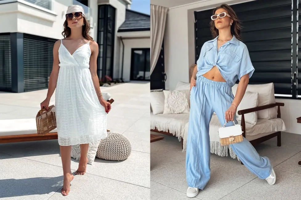 lekkie letnie ubrania na wakacje w Grecji