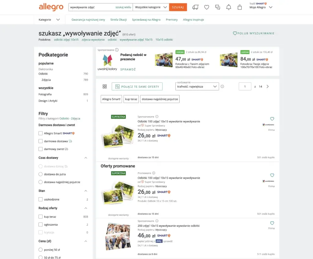 porównanie popularnych fotolabów online w Polsce