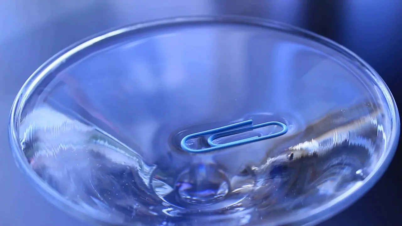 Eksperyment z napięciem powierzchniowym wody