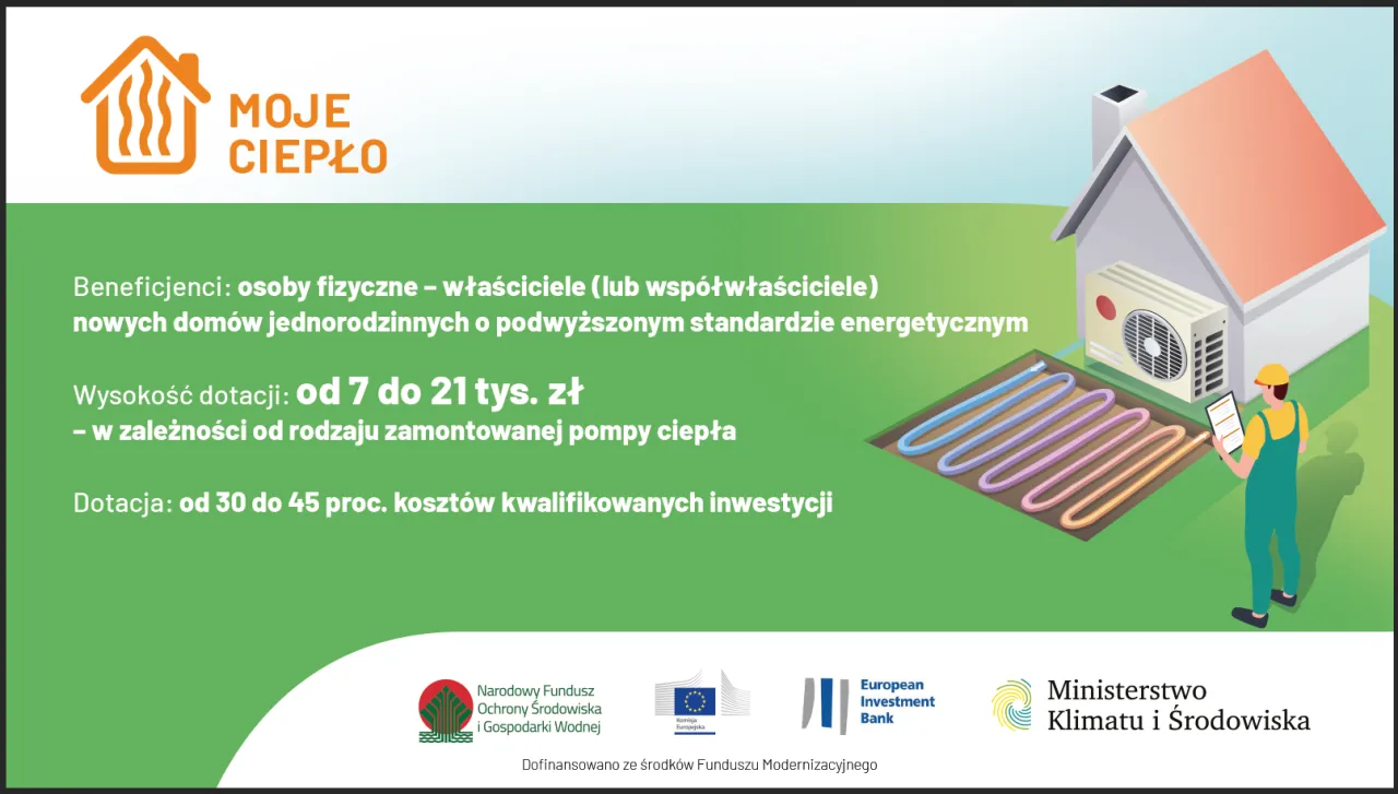 Dowiedz się, jak uzyskać dofinansowanie do pompy ciepła. Dotacje od 7 do 21 tys. zł dla nowych dom&oacute;w jednorodzinnych.