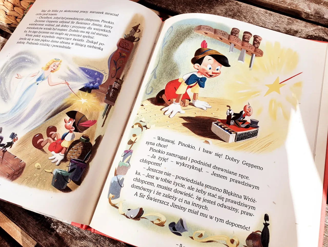 Pinokio książka a film Disney por&oacute;wnanie