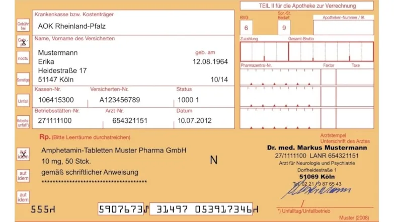 Verschiedene Rezepttypen: Blaues, Rotes, Gelbes BTM-Rezept