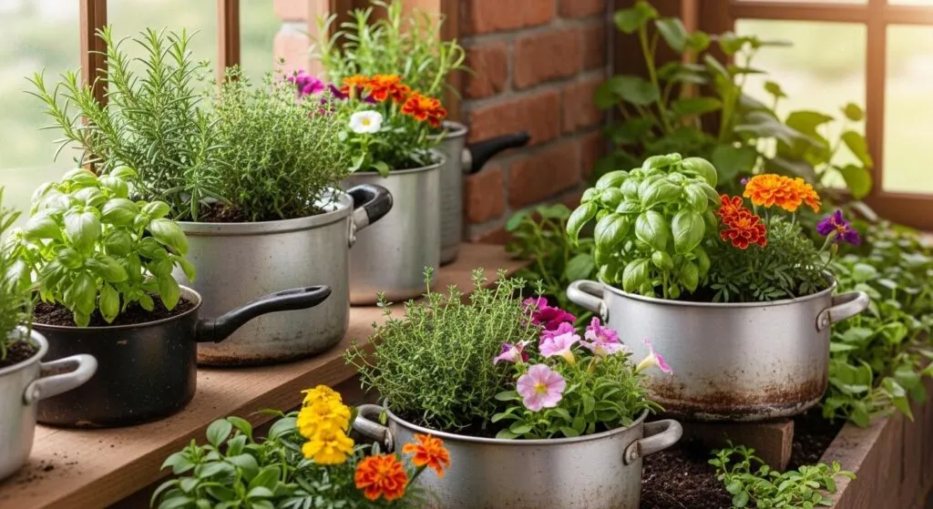 kreatywne wykorzystanie starych garnków