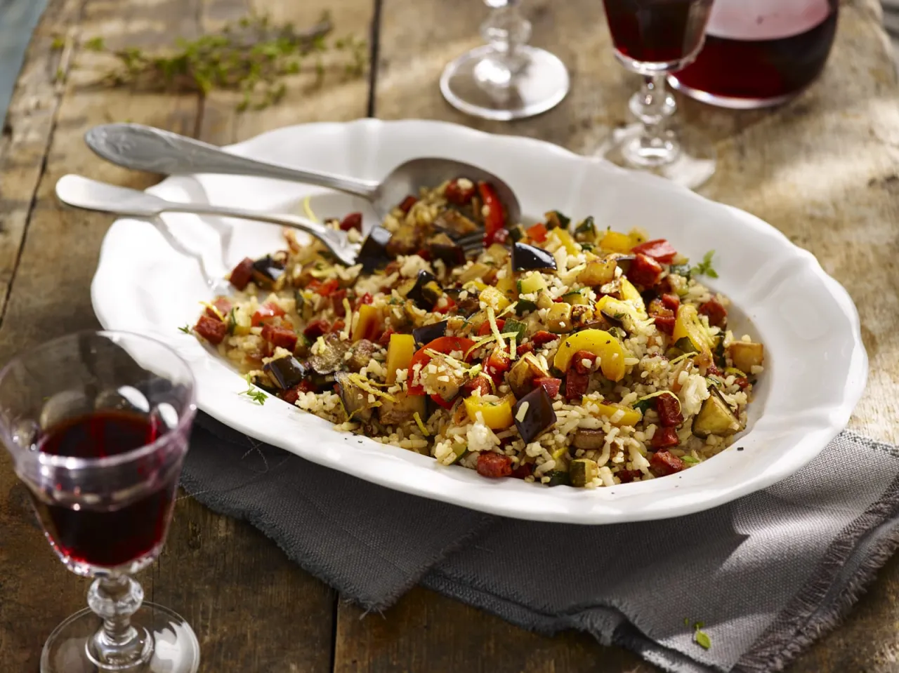 salade de riz m&eacute;diterran&eacute;enne saine