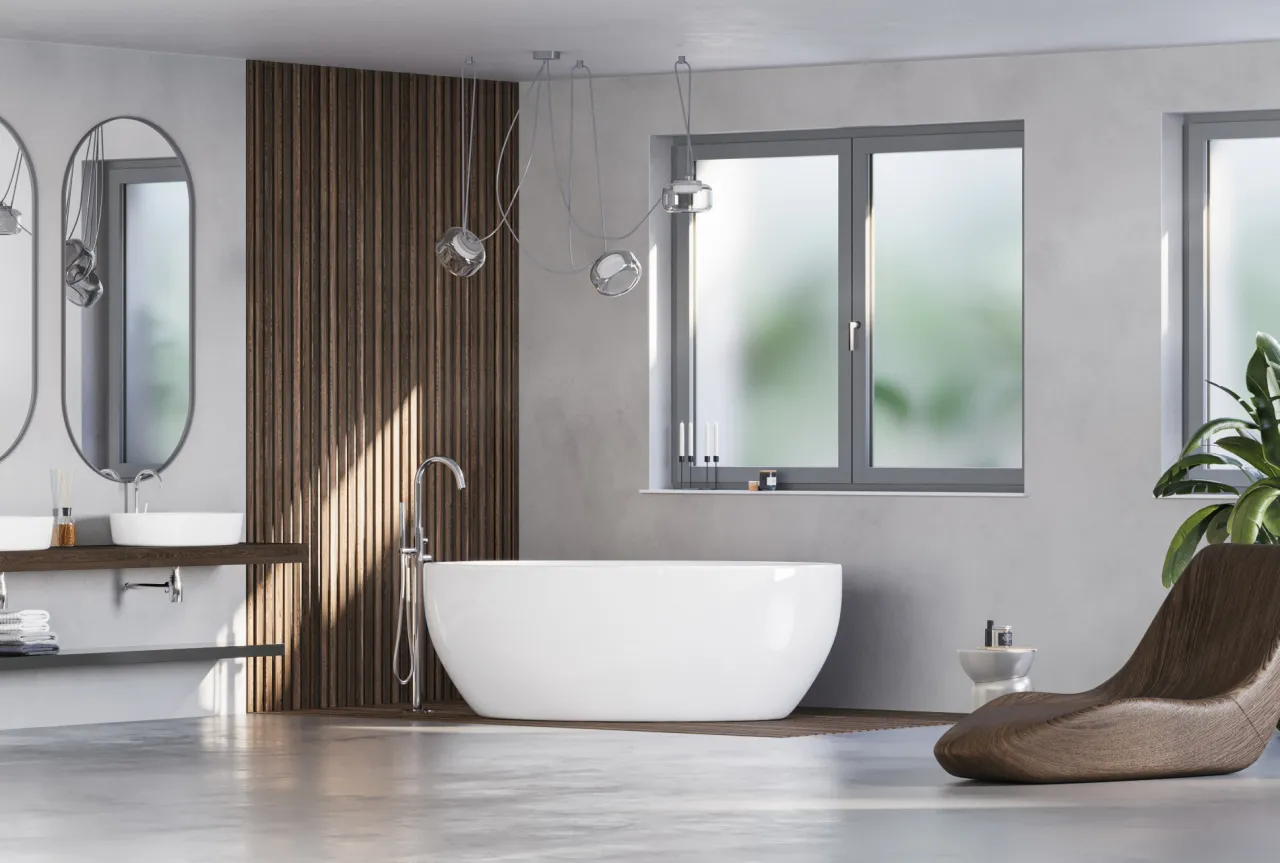 wysokość okna w łazience prywatność