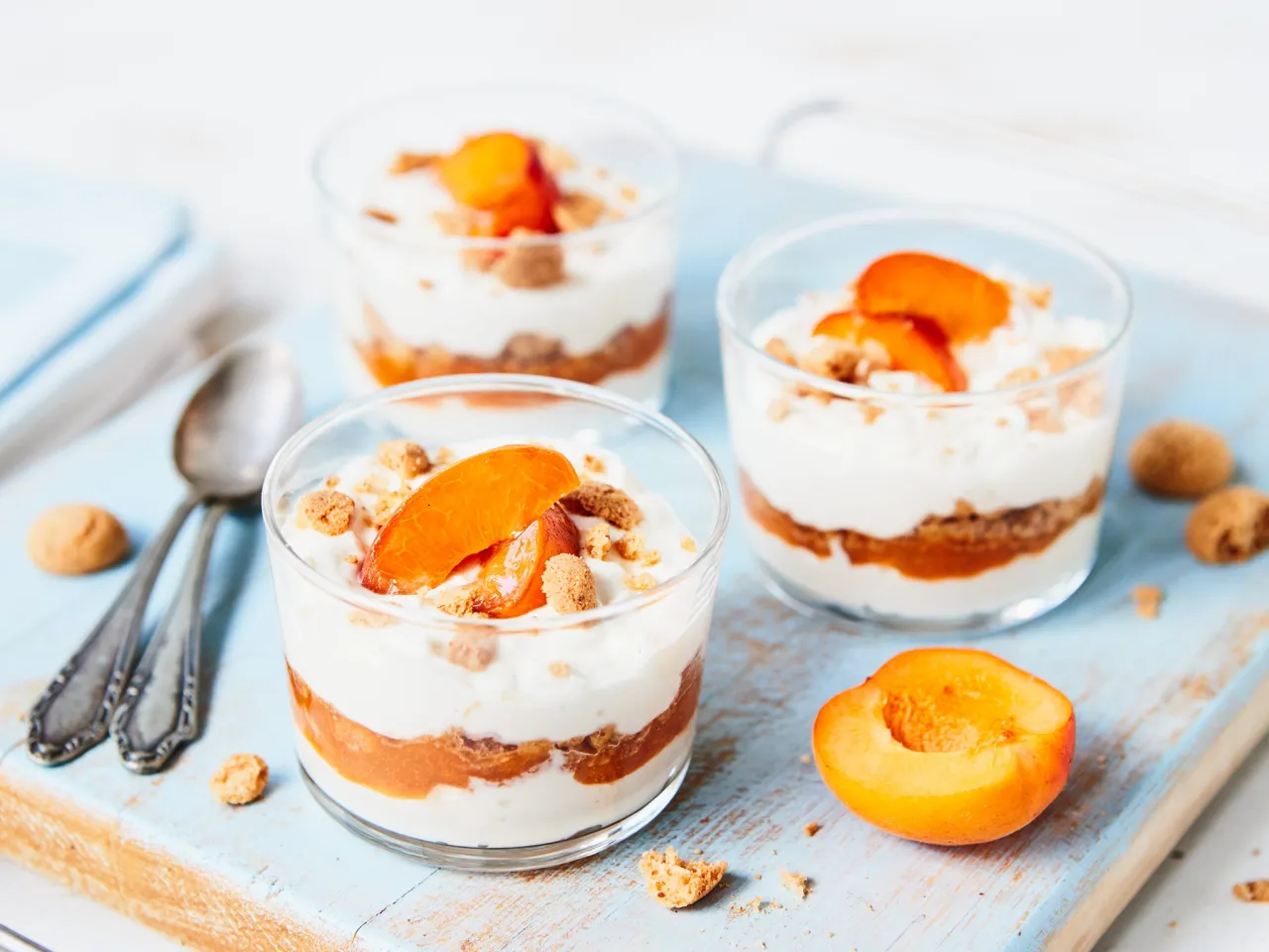 schnelles aprikosen dessert im glas