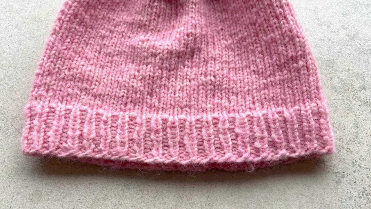 ściągacz dziewiarski na mniejszych drutach