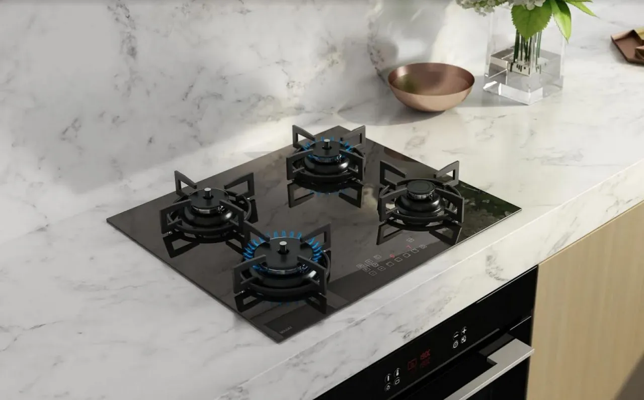 przykłady zabezpieczeń blatu kuchennego przy kuchence gazowej