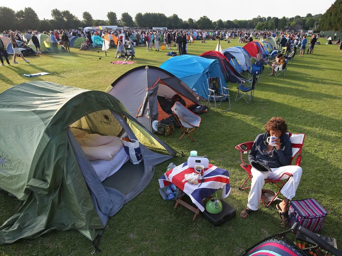 Wimbledon The Queue camping