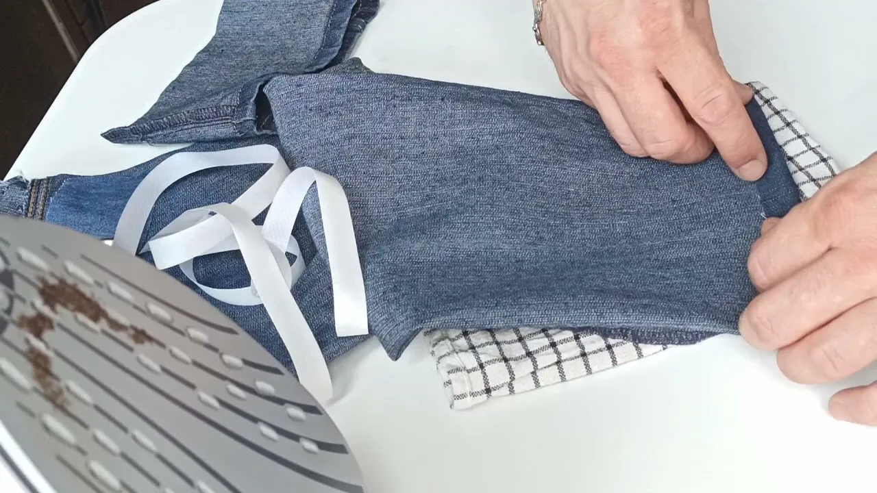 skracanie spodni taśmą termoprzylepną krok po kroku