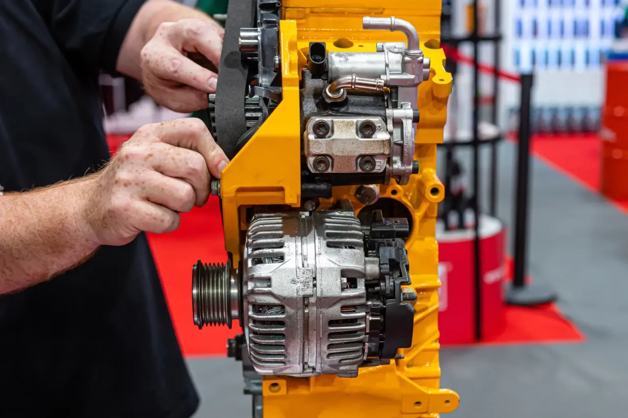 czysty alternator w silniku