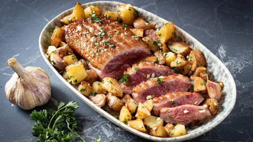 plat gastronomique landais moderne et coloré