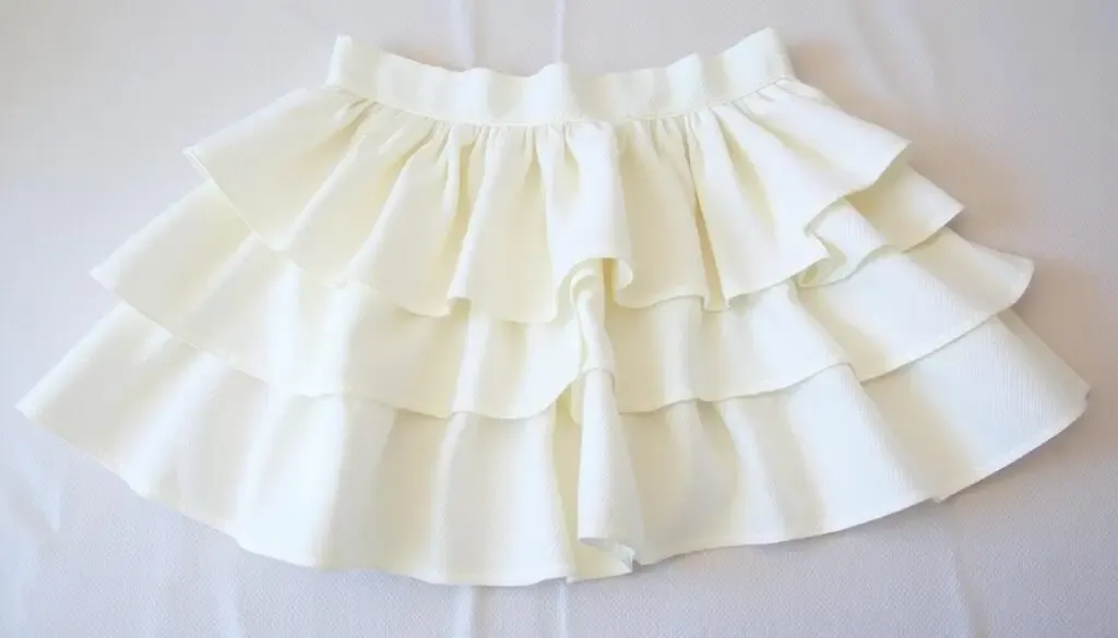 Materiały na spódnicę z falbanami