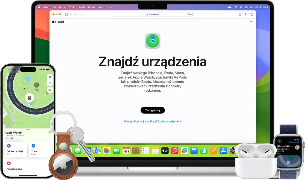 Zgubiony iPhone? Zobacz, jak zablokować iPhone'a i inne urządzenia Apple przez iCloud. Na ekranie widzisz aplikację 