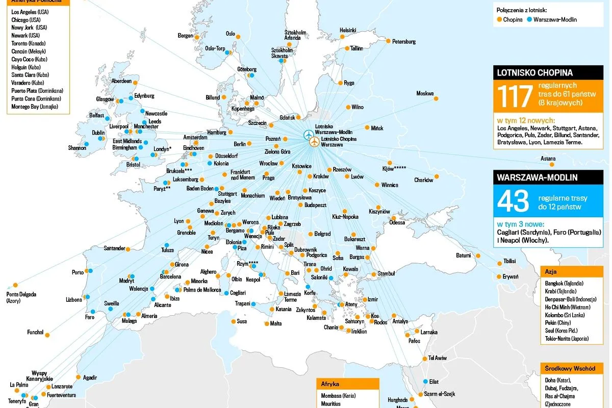 mapa lokalizacje hoteli przy autostradach lotniskach