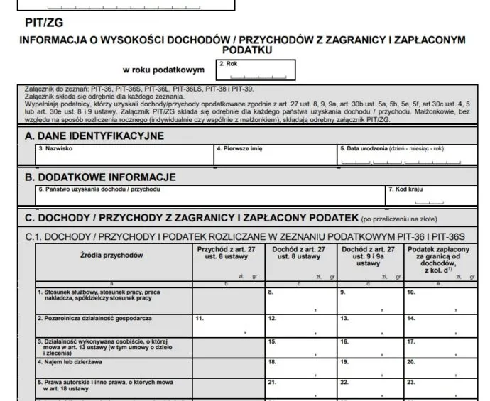Lohnsteuerbescheinigung wzór, PIT/ZG wzór