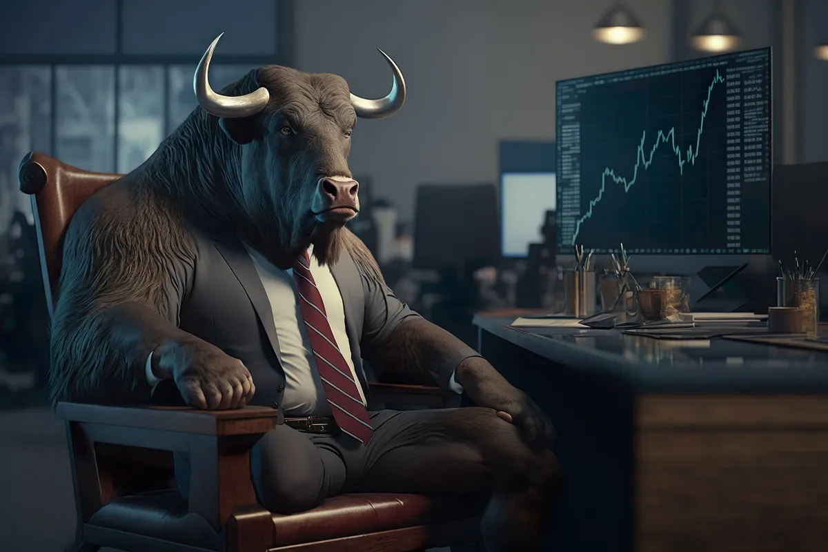 wykres giełdowy hossa bessa byk niedźwiedź