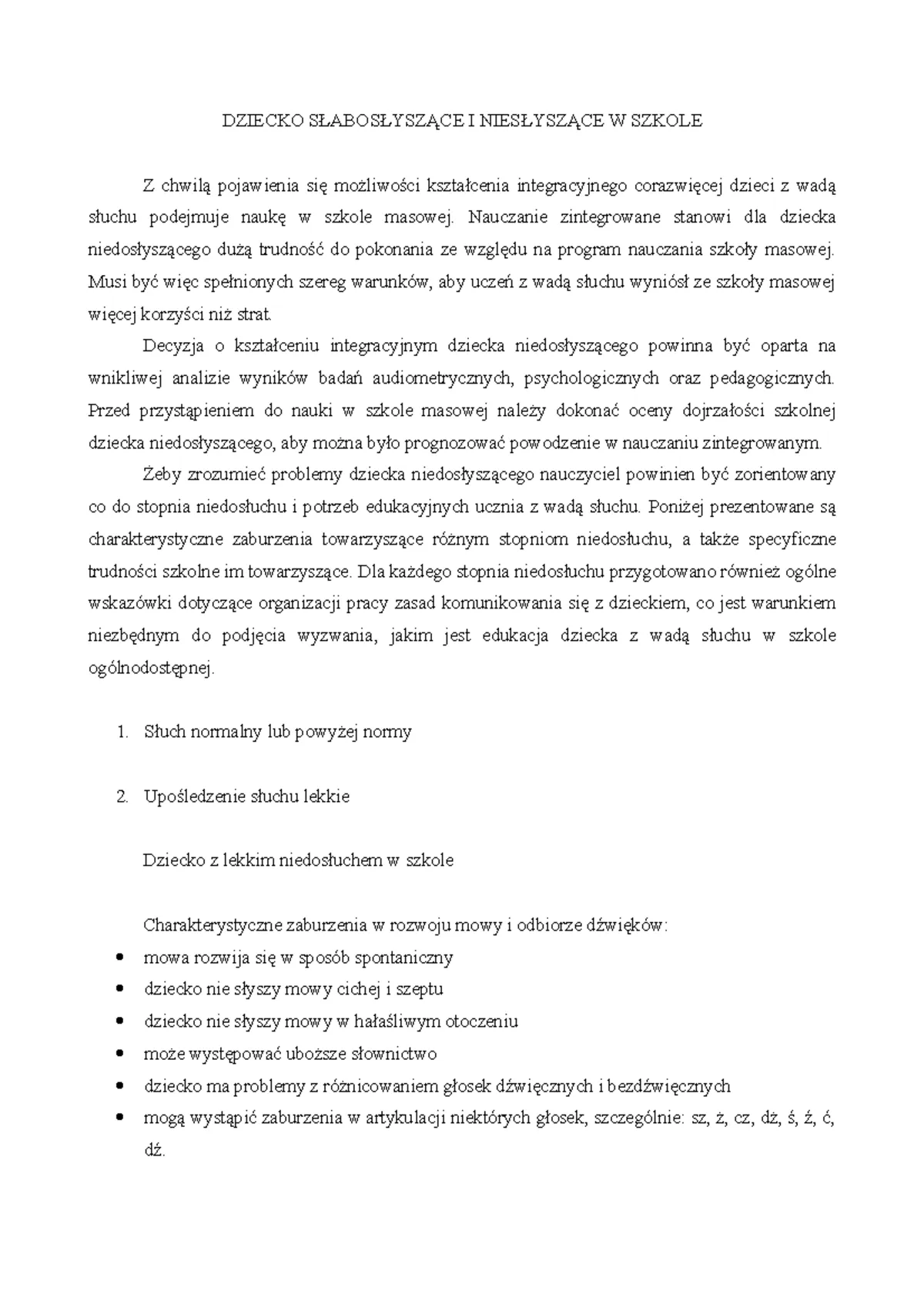 Zdjęcie Jak wspierać dziecko niesłyszące w szkole masowej i uniknąć problemów