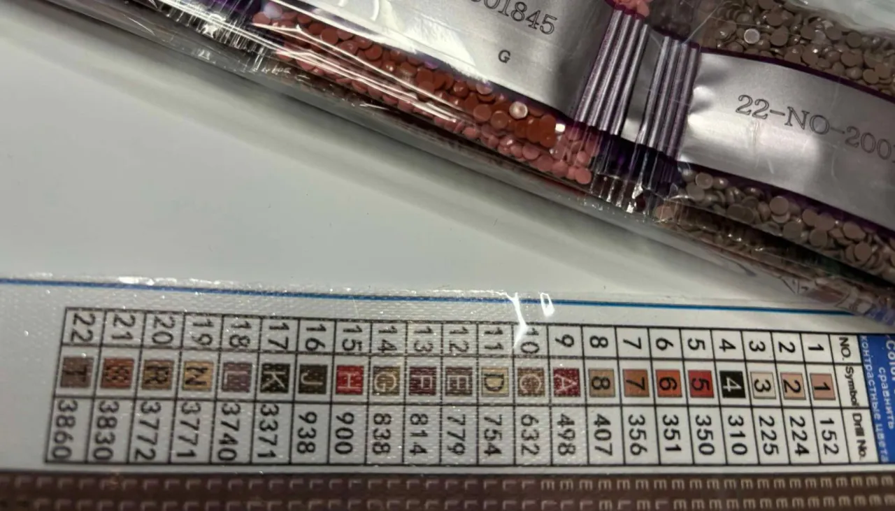 Zestaw do haftu diamentowego. Kolorowe diamenciki i legenda z numerami symboli pomogą Ci stworzyć piękny obraz.