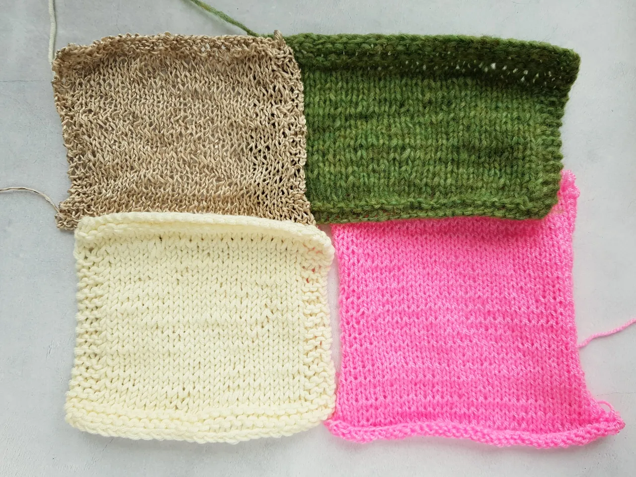 próbka dziewiarska do obliczeń oczek