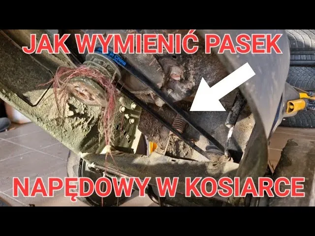 zużyty pasek napędowy kosiarki