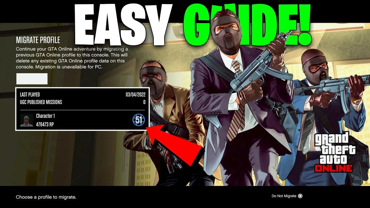 GTA Online character transfer old vs new
