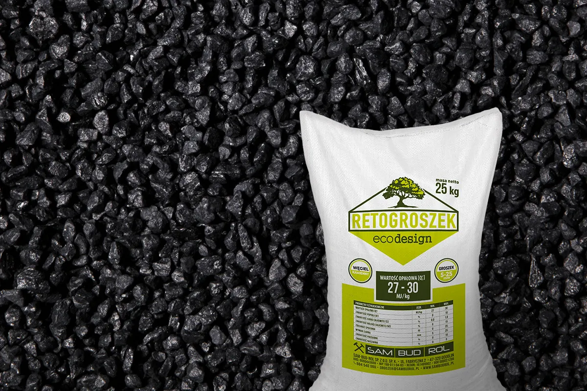 Worek ekogroszku RETOGROSZEK ecodesign, idealny do ogrzewania. Gdzie kupić ekogroszek? Ten produkt to świetny wybór.