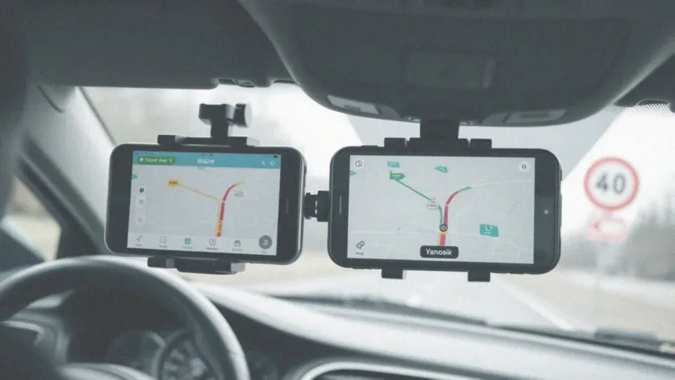 por&oacute;wnanie ekran&oacute;w ostrzeżeń yanosik waze