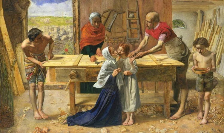 Święty J&oacute;zef z narzędziami ciesielskimi