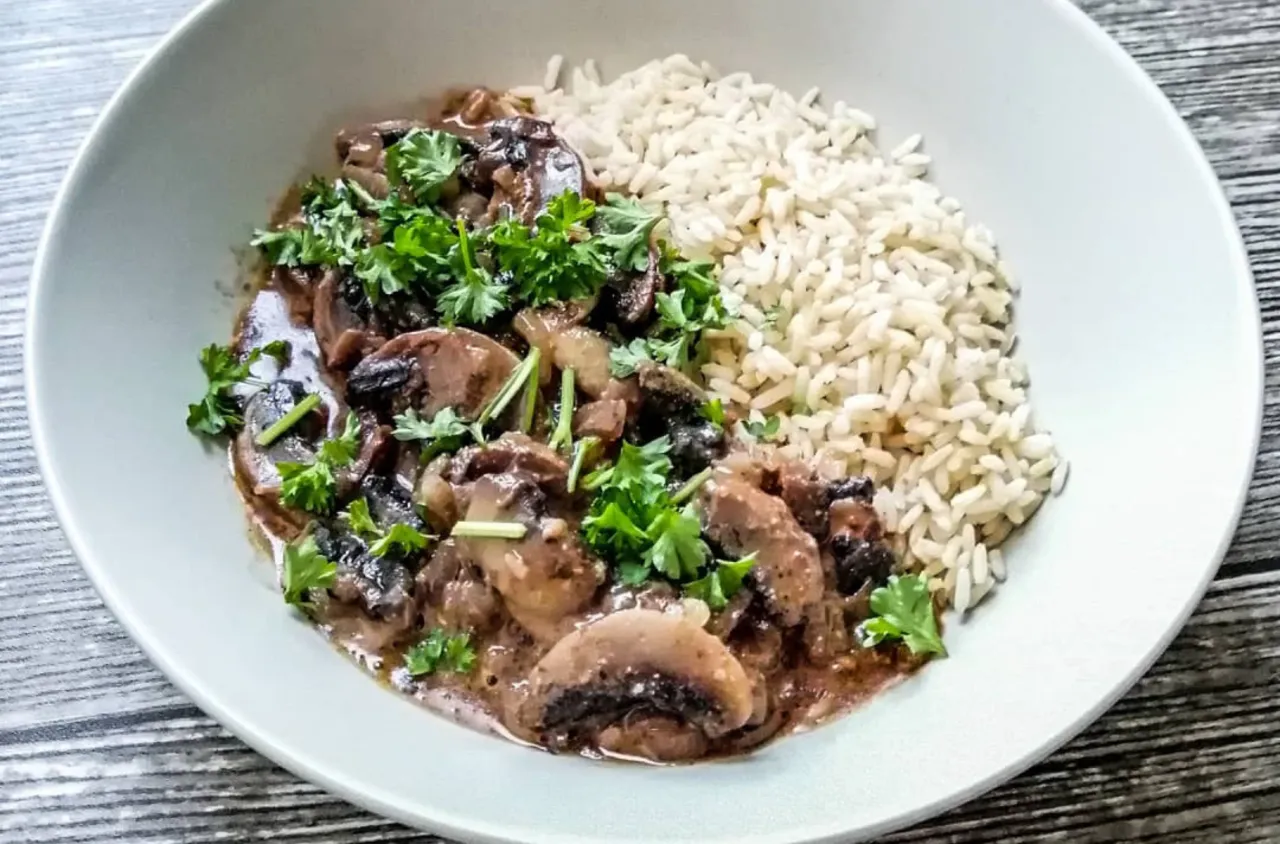 Wegetariańskie dania z pieczarkami