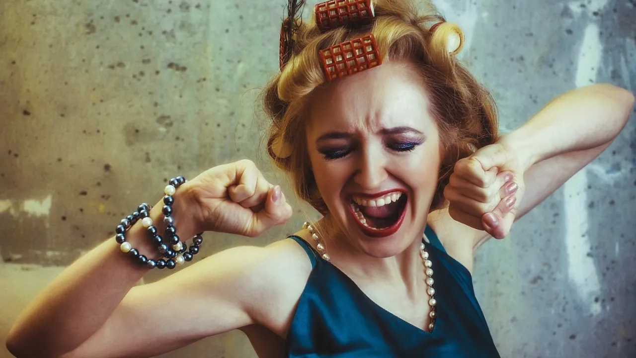 Kobieta w masce teatralnej, emocje, psychologia zaburzeń osobowości