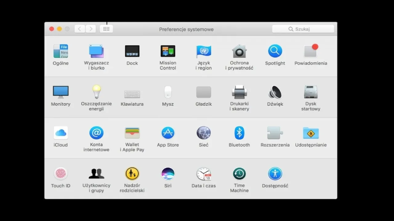 historia drukowania macos preferencje systemowe