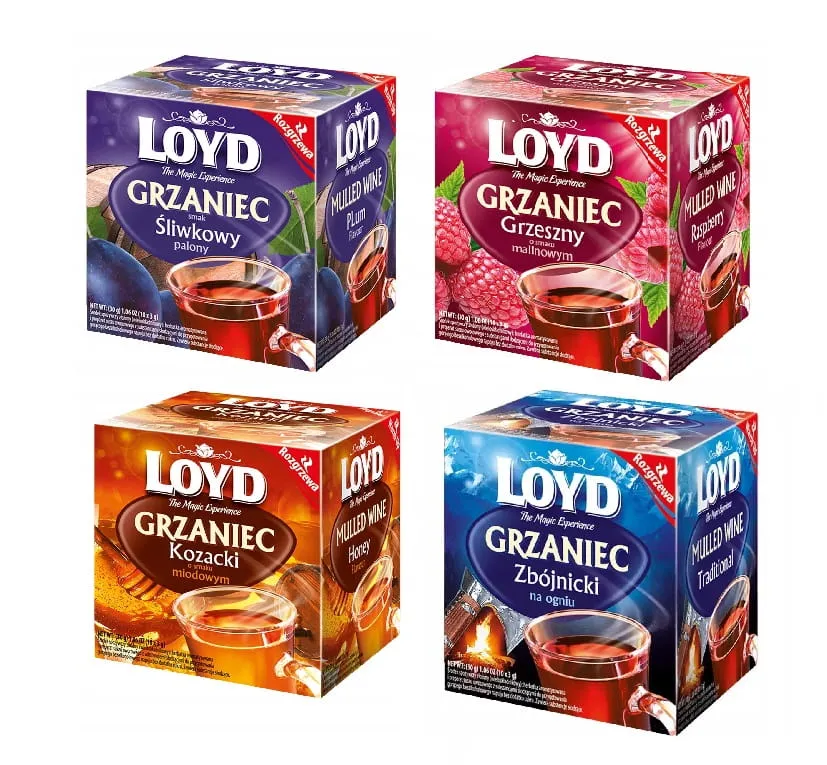 Loyd Grzaniec herbata smaki opakowania