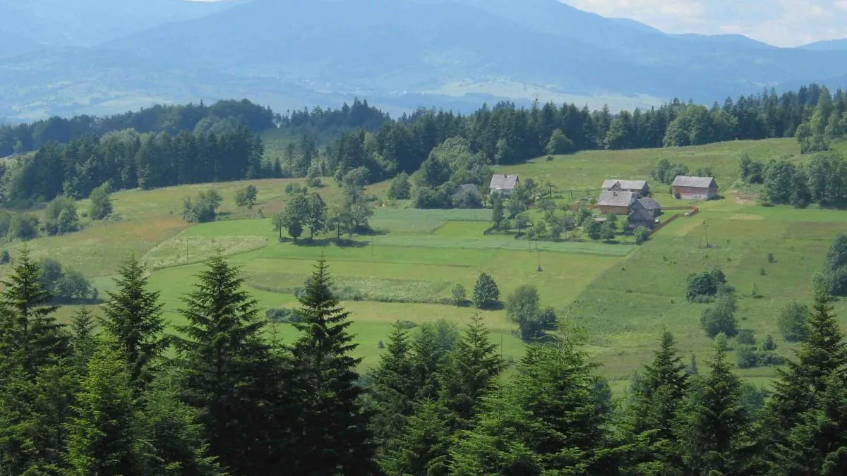 Beskid Żywiecki krajobrazy lata 80