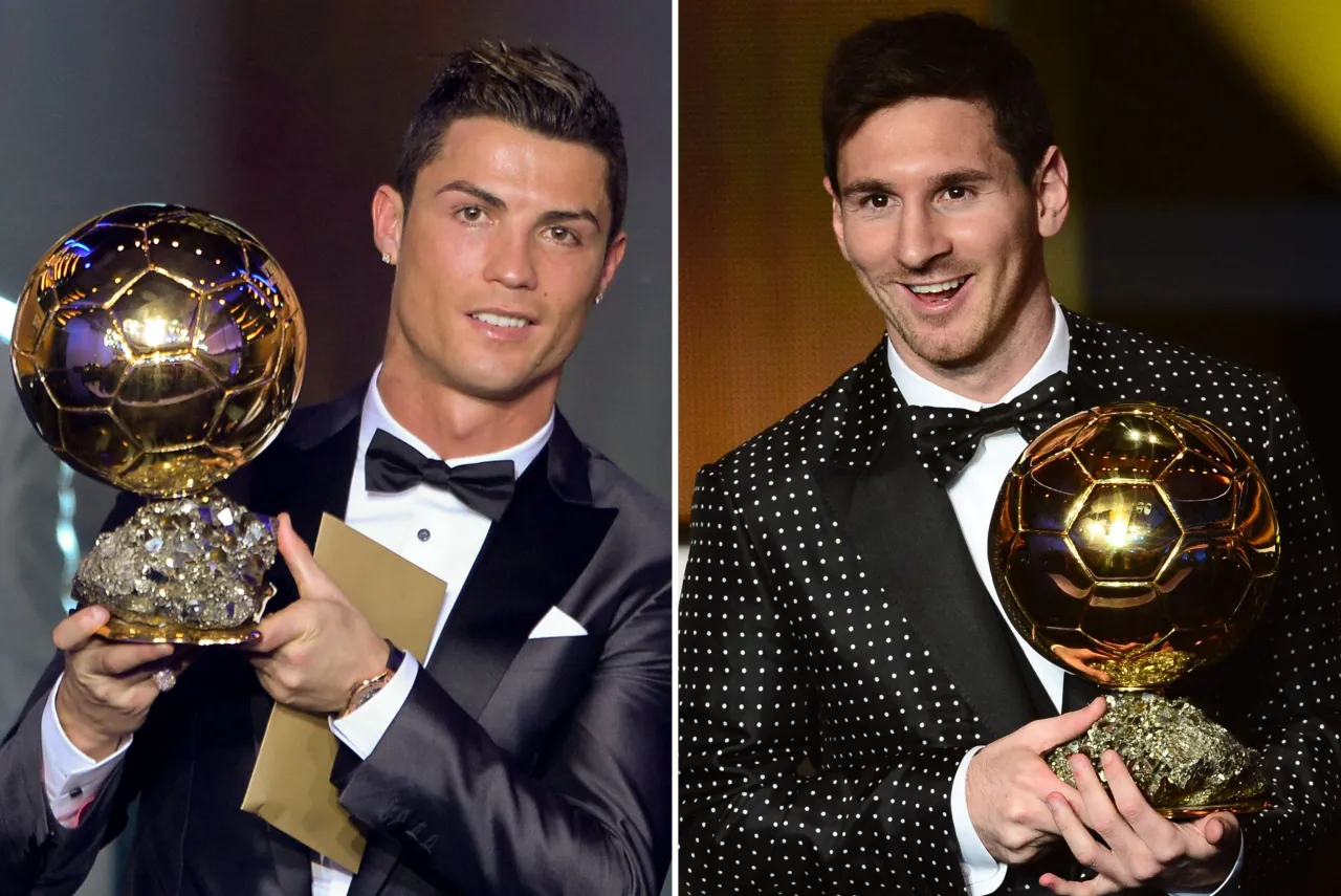 Ronaldo Messi Złote Piłki por&oacute;wnanie