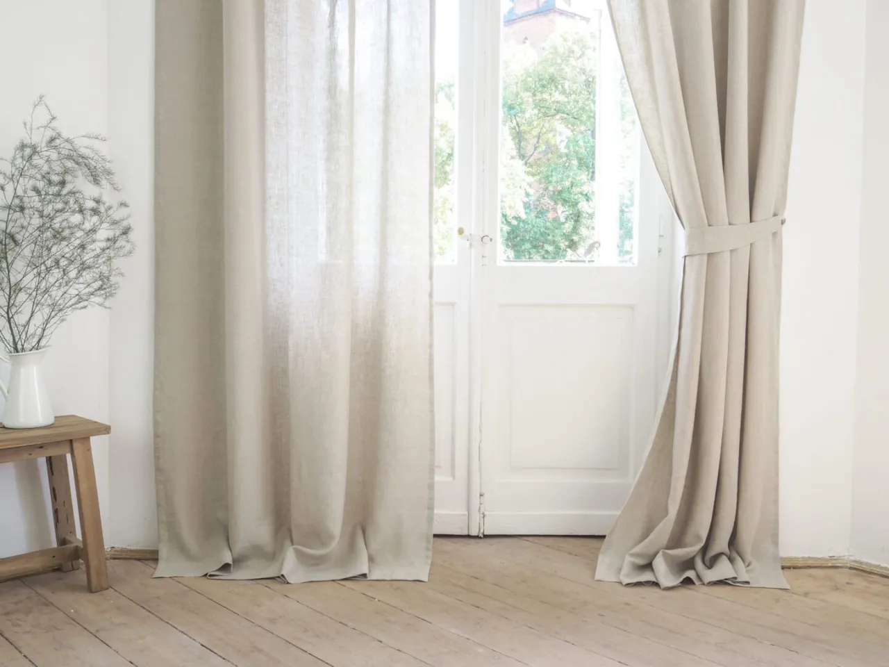 lekkie zasłony do sypialni len bawełna