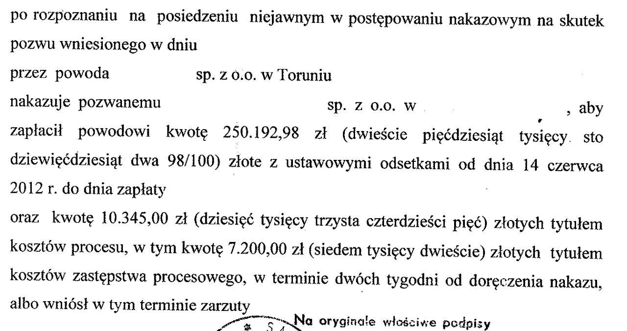 różnice nakaz zapłaty wyrok