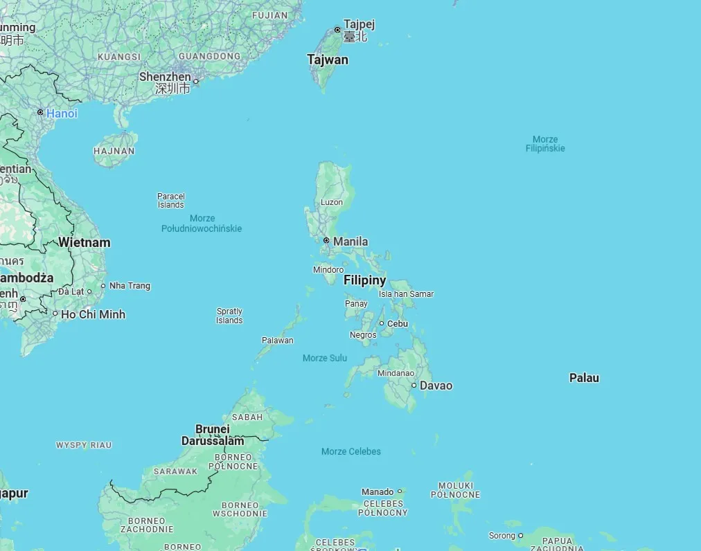 Filipiny tajfuny mapa zagrożeń