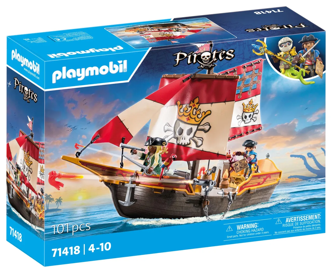 Dumel Discovery statek piracki LEGO Creator 31109 Playmobil 71418